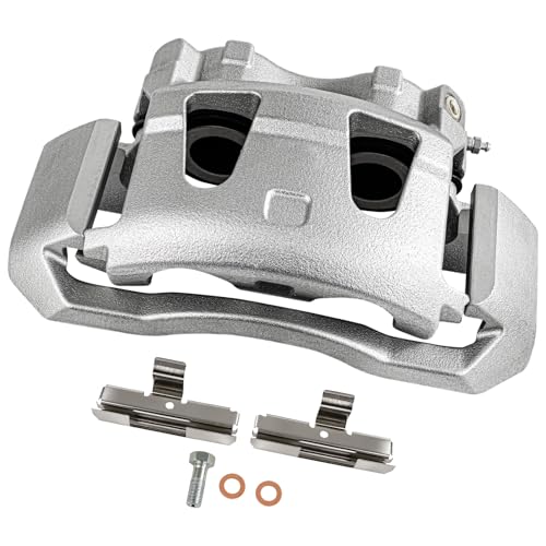 Image of cciyu Front Right Disc Brake Caliper w /Bracket 18B4614 | For Ford Model - For E-250 Econoline, For E-350 Econoline, For E-350 Econoline Club Wagon, For E-350 Super Duty