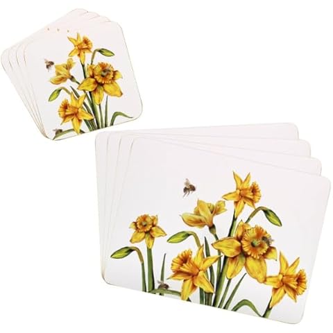 Daffodil Placemats and Coasters Set Cover