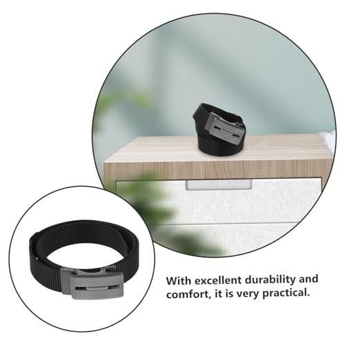 Men's Ratchet Belt for Golf Casual Formal Nylon Web Belt No Holes Automatic Buckle2