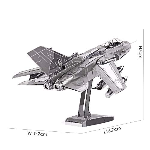Piececool 3D Puzzles modellbausatz Erwachsene 3D Metall Puzzle-Tornado Fighter Jets-Metal Modellbausatz für Erwachse – Bild 4