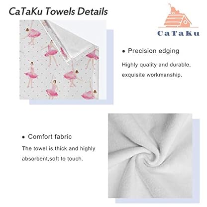 CaTaKu Handtuch-Set 3-teilig Schwanensee Handtuch Bad-Sets 1 Badetuch 1 Waschlappen 1 Handtuch Ballett Handtuch Set 3… – Bild 6