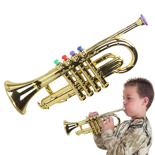 Trompeta De Juguete: Bocina Musical Para Niños, Juguete Musical Educativo, Instrumento De Aprendizaje Creativo | Ayuda De Enseñanza De Sonido Para Padres E Hijos Para Niños Y Niñas, Herramienta De Jue