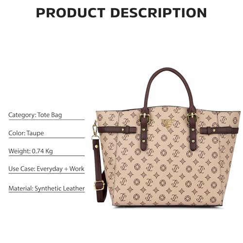 Image of Lavie Signature Women's LS Montreal Tote Bag for Women | Tote Handbag for Work | Ladies purse | Stylish Shoulder Bag | Gift for Women