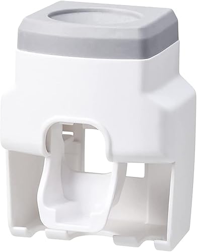 Miniatura 6 de Toothbrush Holders for Bathroom Accesories, Automatic Toothpaste, Dispenser Bathroom, Organizer, Mounter, Storage for Kids and Adults 1 pcs White