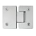Alise Heavy Duty 180 Degree Glass Door Cupboard Showcase Cabinet Clamp Glass Shower Doors Hinge Replacement Parts,Stainless Steel Brushed Finish