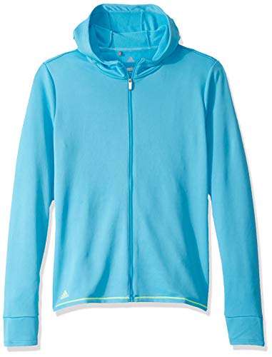 adidas Golf Novelty Full Zip Hoodie, Bright Cyan, Large