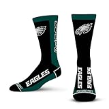 For Bare Feet - NFL Player MVP Classic Team Logo Youth Size Kids Crew Socks Approx. 4-8 years old (US, Alpha, One Size, Regular, Regular, Youth, Philadelphia Eagles - Jalen Hurts)