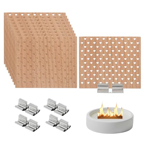 Set de 5 mechas de madera para velas con clip metálico