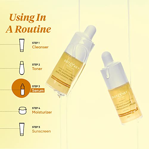 Image of Dot & Key 10% Niacinamide Serum Ultimate Spot Corrector, 30ml, with 1% Zinc and Hyaluronic Acid, face serum for spotless skin (30)