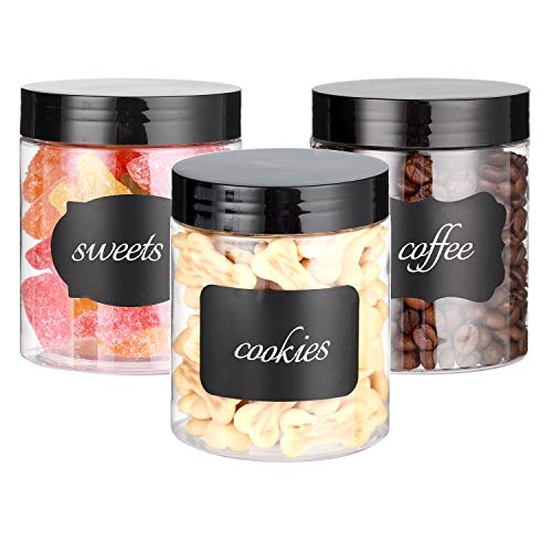 8 Oz Plastic Jars With Lids, (Dabacc) 24 Pack Clear Plastic Slime Containers For Kitchen And Household Food Storage Of Dry Goods, Creams And More, Bpa Free #TOP2