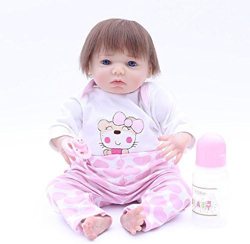 OtardDolls Reborn Doll 18" Reborn Baby Doll Lifelike Soft Vinyl Silicone Doll Children Gifts (Blue Eye Girl)