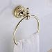 Leyden Wall Mount Bathroom Golden Ti-PVD Finish Brass Material Towel Ring Racks