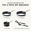 GreenPan Chatham Prime Midnight Hard Anodized Healthy Ceramic Nonstick, 5 Piece Cookware Pots and Pans Set, Mixed Cooking Utensils, Stainless Steel Handles, PFAS-Free, Dishwasher Safe Oven Safe, Black