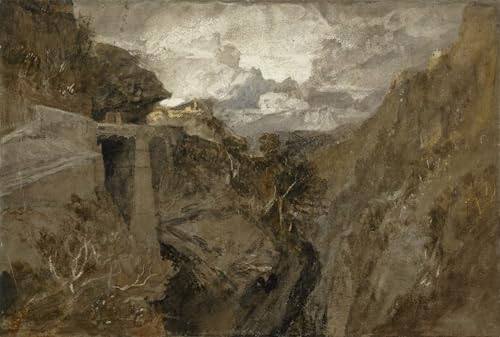 Affiche Toile Col Fortifié Val D'aosta par Turner - Tableau 60x90cm