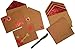 Valentines Day Card Making Kit - 8 Blank Kraft Cards w/ 8 Envelopes, Gold and Red Glitter Stickers, Felt Stickers and Black Pen