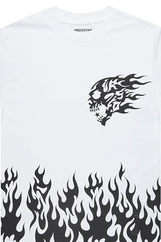 Men's Bubble White/Black Oversized Graphic T-Shirt2