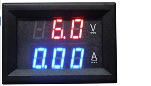 Amazon Co Jp パネル取付け型dcデジタル電圧計電流計 赤青 100v 10a 車 バイク