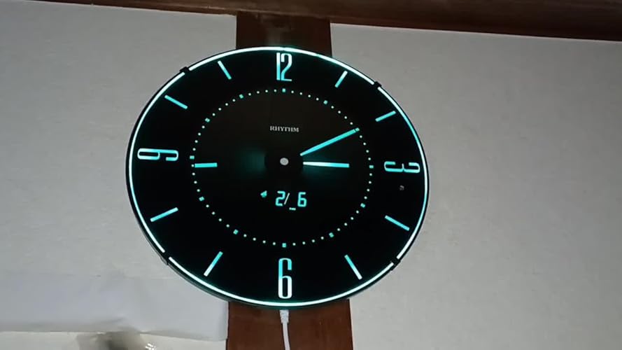 Amazon.co.jp: リズム(RHYTHM) 掛け時計 置き時計 電波時計 365色 LED