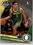 2023-24 Bowman Chrome University #65 Jackson Shelstad Oregon 1st Bowman Chrome Official NCAA Basketball Card in Raw (NM or Better) Condition