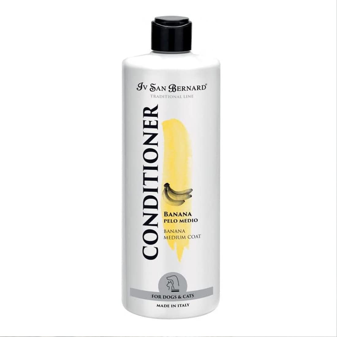 Bálsamo de Banana - Crema para Perros y Gatos – 1L - Ayuda a Normalizar la Elasticidad del Pelo - Mayor Suavidad y Brillantez - Ideal para Pelos Medios - IV San Bernard