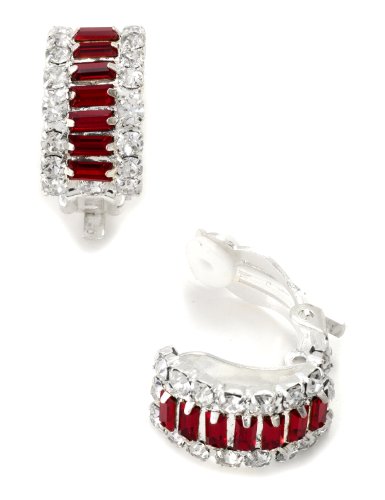 Bridal Earrings Rhinestone Teardrop Wrap Clip On Earrings For Wedding