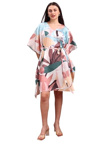Women's Kaftan Dress Comfortable V-Neck Beach Cover Up Sheer Sexy Swimwear Flexible Size