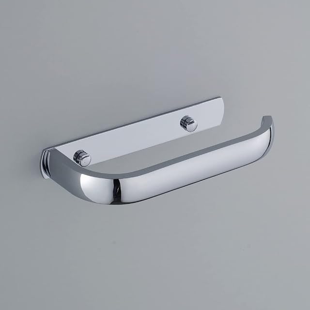 Biutimarden Modern Wall Mounted 304 Stainless Steel Toilet Roll Paper Holder Bathroom Tissue Rack Chrome Finish