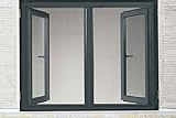 Powerfix Profi+ Alu Insektenschutz Fenster Slim 1,30 x 1,50m Anthrazit