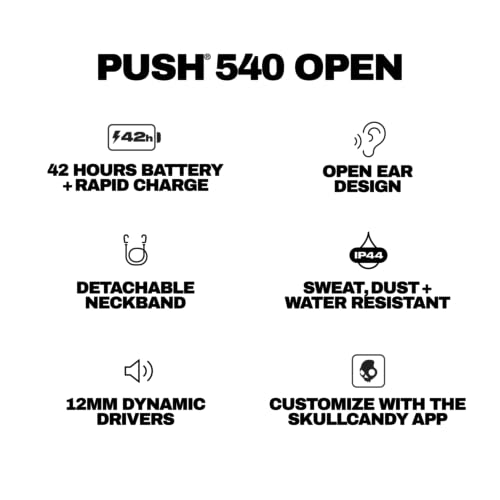 Skullcandy Push 540 Open Wireless Open-Ear Bluetooth Earbuds - Bone - image 8