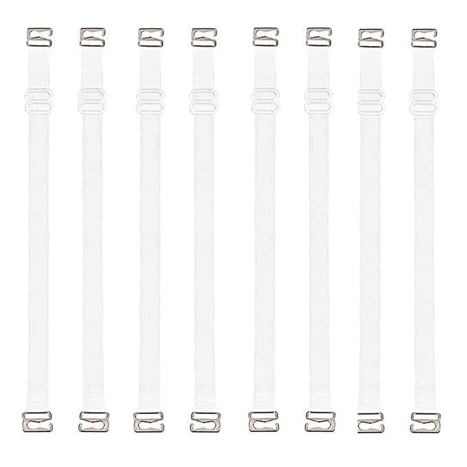 Clear Adjustable Bra Straps, 4 Pairs, Transparent Replacement Shoulder Straps-picture-14