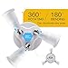 JACKYLED 3 in 1 E26 Light Socket Splitter Adapter Converter for Standard LED Bulbs 360 Degree Adjustable 180 Degree Bendable Max Watt 180w