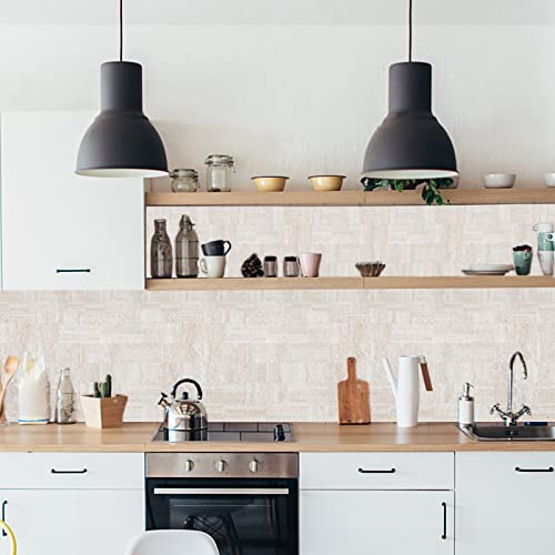 Yipscazo 10 Sheets Peel And Stick Backsplash Tile, Stick On Tile For Kitchen Backsplash, Bathroom Vanities, Fireplace Décor, Laundry Table(12" X 12",Sandstone Beige) #TOP5