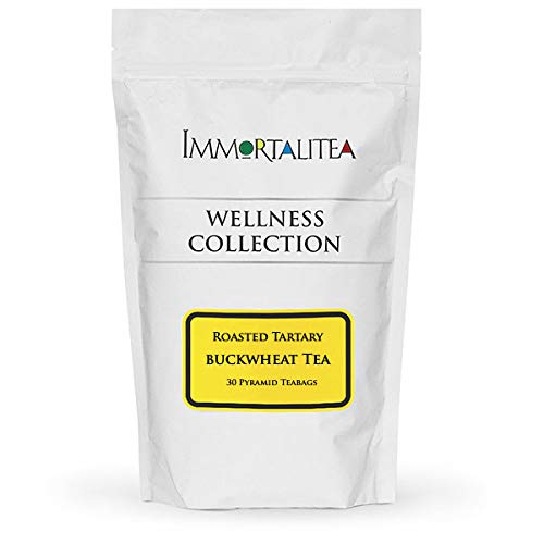 Buckwheat Tea | Premium Grade Roasted Tartary Soba Tea | Non-GMO, Gluten-Free from Immortalitea - 30 Pyramid Teabags