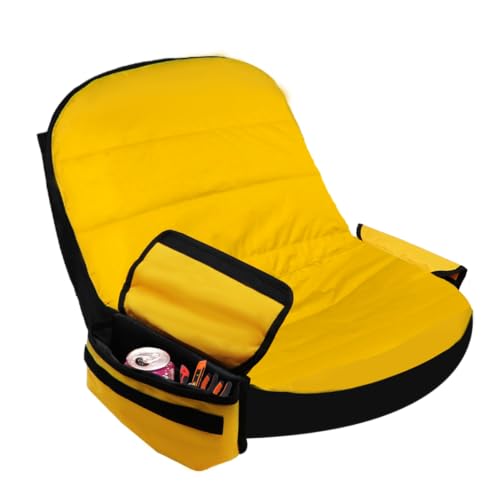 Lawn Mower Seat Cover for John Deere,Tractor Seat Cover for Cub Cadet,Riding Mower Seat Cushion with Pouch Compatible with Kubota (Medium)