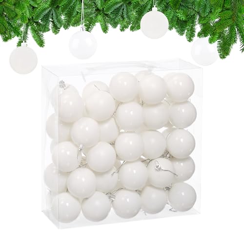 Relaxdays Weihnachtskugeln 50er Set, Weihnachtsdeko, matt & glänzend,...