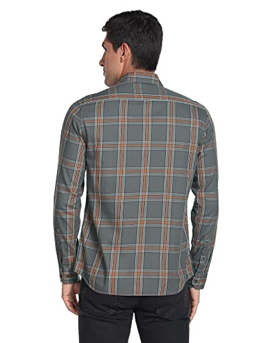 Image of Arrow Men's Cotton Checkered Slim Fit Shirt