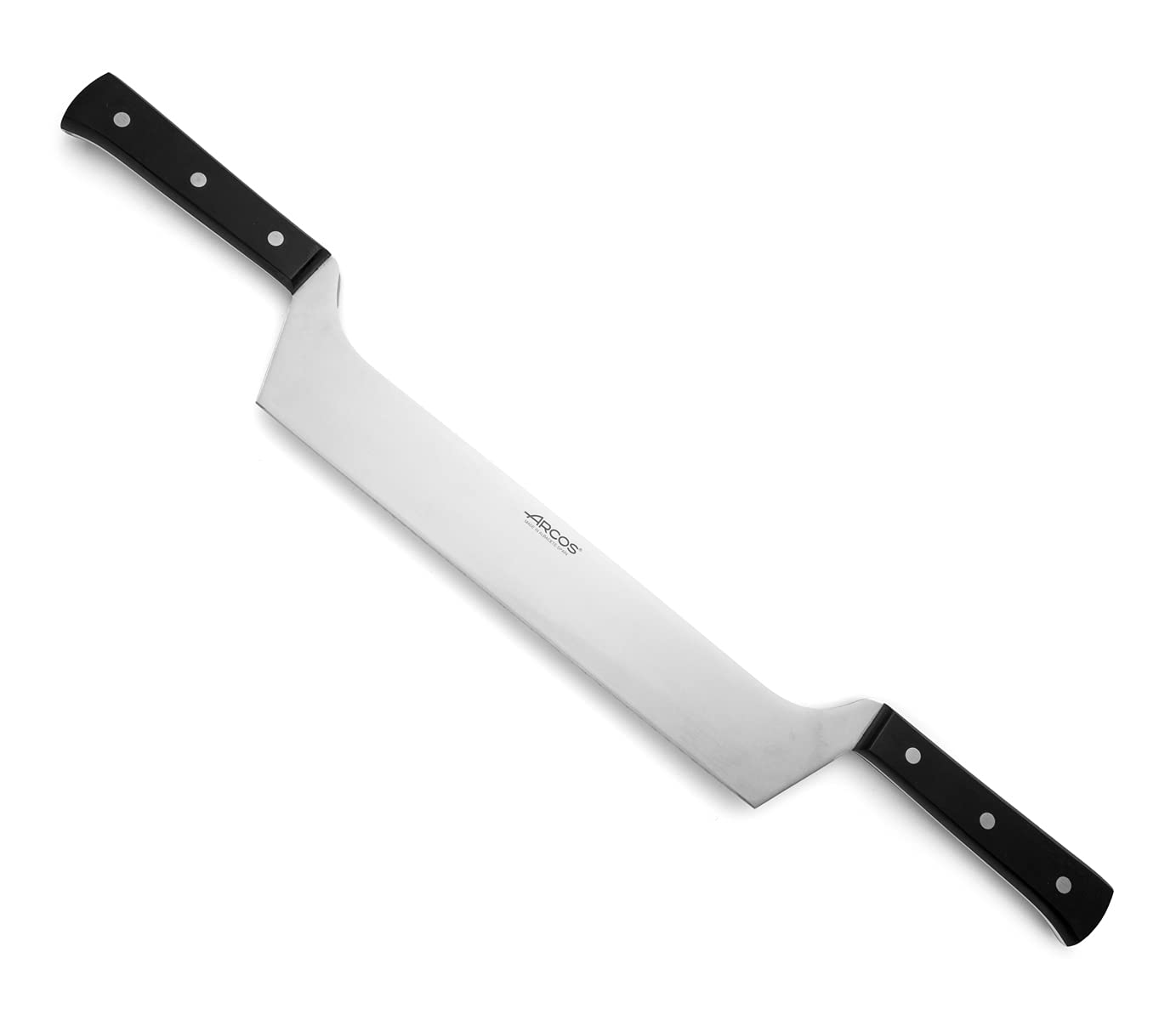 Arcos Universal Professionelles Käsemesser 290mm mit 2 Griffen, Käsemesser aus rostfreiem Stahl und Polyoxymethylen-Griff, Spülmaschinenfest, Farbe Schwarz