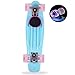 Planche à Roulettes, Planche à Roulettes Mini Cruiser, Jouets En Plastique Nostalgique En Pension Complète, équipés D'un Panneau En Plastique Flexible De 22 Pouces Et D'une Roue LED Flash PU, Adapté A