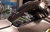  Protectores laterales para depósito de resina 3D compatible con Kawasaki Z900 de 2 piezas, gris y verde