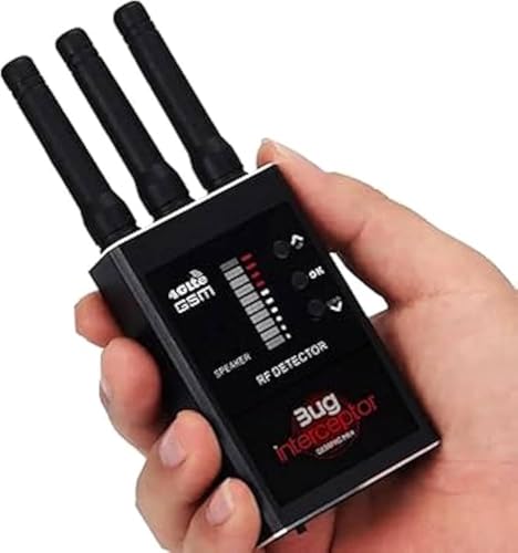 SpySentry X-900 Ultra Détecteur de microespions professionnel, fabriqué en Italie – Scanner anti-espion RF pour GPS de voiture et caméras cachées WiFi...