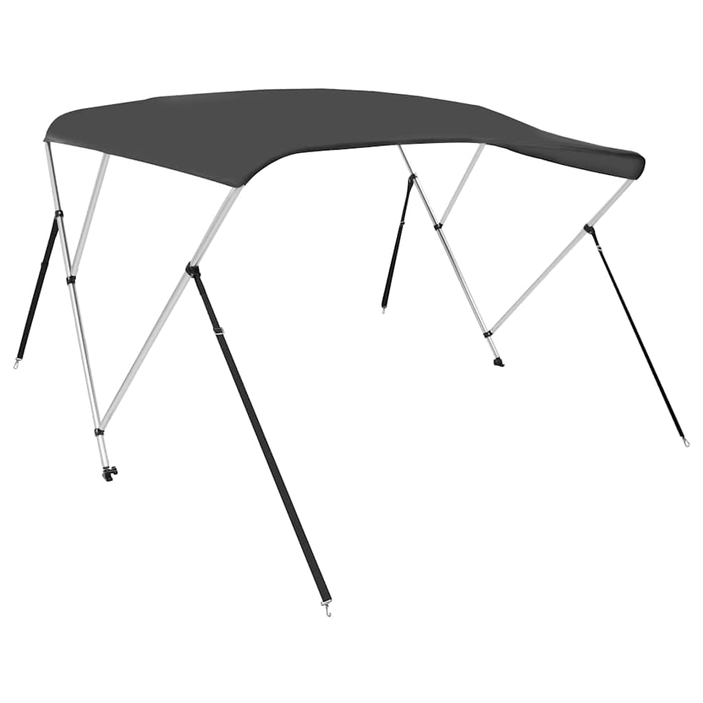 Genérico Bimini di Prua con Tendalino a 3 Archi Antracite 183x140x137 cm,Multicolore,6.68kg,93133