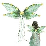 Hautschonende Flexibilität: Leichtatmungsaktive Feenflügel mit weichen Materialien für maximalen Komfort. Gewährleisten sanften Hautkontakt ohne Unbehagen bei langem Tragen, praktisches und alltagstaugliches Design für Kostümveranstaltungen