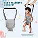 Cowiewie 2 in 1 Baby Door Jumper w/Baby Walking Harness Function, Baby Jumper with Door Clamp Adjustable Strap and Seat, Gray