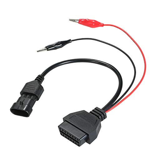 Honeytecs Substituição do cabo de extensão OBD-II para Fiat 3Pin 30cm