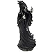 Evil Grim Reaper Flipping The Middle Finger Statuette with Dragon Head Scythe for Scary Halloween Decorations and Horror Movie Gothic Décor Figurines or Fun Gag Gifts for Man Cave