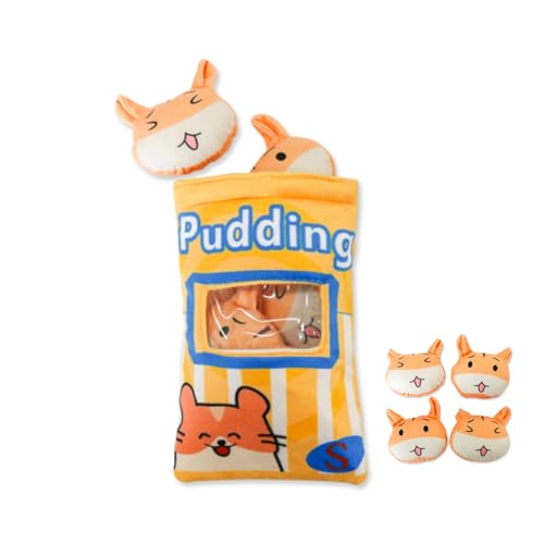 犬 おもちゃ 知育玩具 ノーズワーク 音がなる 犬用 ペット用品 ストレス解消 音 (Pudding)