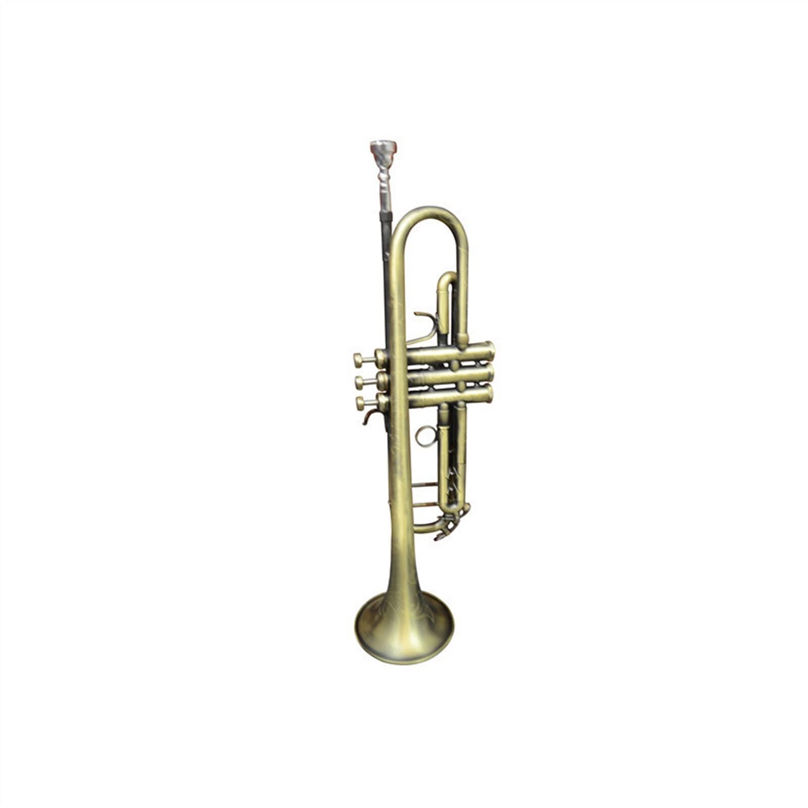 Instrumento De Trompeta BB Profesional, Cuerpo De Latón Vintage, Llave Dorada, Trompeta Estándar De Pistón De Estudiantes Trompeta