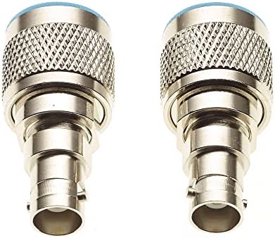 Keple 50 Ohm BNC Socket To N-Type Plug Adaptor With Gold Plated Contacts - Coax Adapter For Antenna, WiFi, Router, Radios, Coaxial Male Female Connector, Ham Extender Transceiver - Pack Of 2