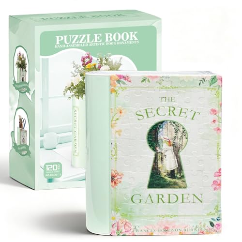 KRYSTHIA Vaso Puzzle 3D per Adulti, Vaso Puzzle 3D a Forma di Libro per Fiori, 120 Pezzi Puzzle 3D Fioriera per Bambini dai 8 ai 13 Anni, Vasi Unici per Decorazione a Tema Libri, Regali per Amanti dei