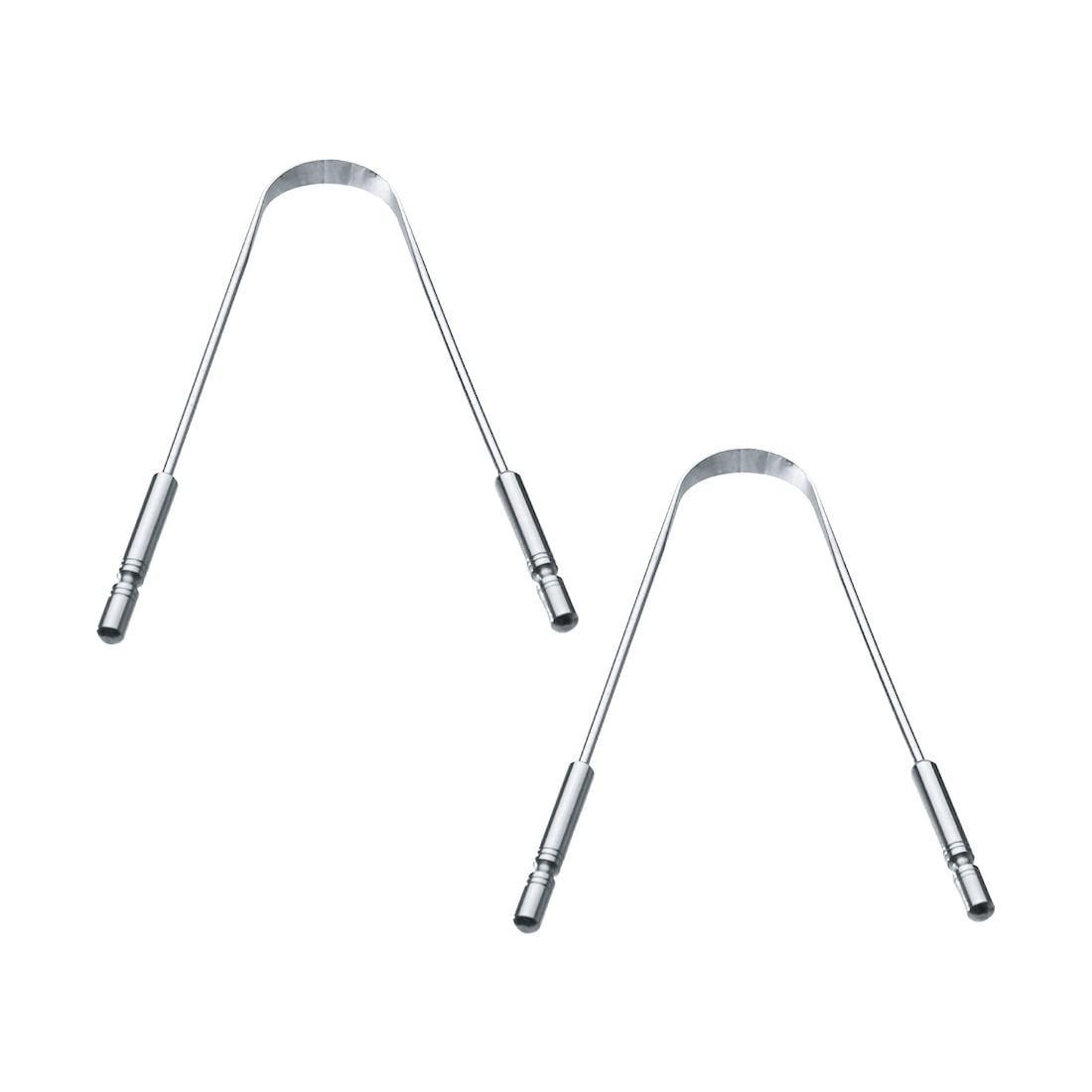 GUBB Tongue Cleaner for Men & Women | U-shaped Rust-Free Metal Tongue Scraper | Best Tongue Cleaner to Eliminate Bad Breath | Oral Hygiene Care For Kids & Adults - Pack of 2